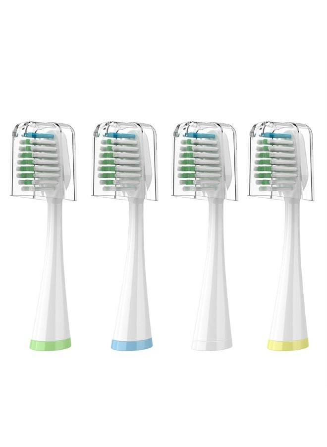 Fregum Replacement Toothbrush Heads for Water Pik Complete Care 5.0/9.0 (CC-01/WP-861), with Covers, 4 Count, White - Image 1