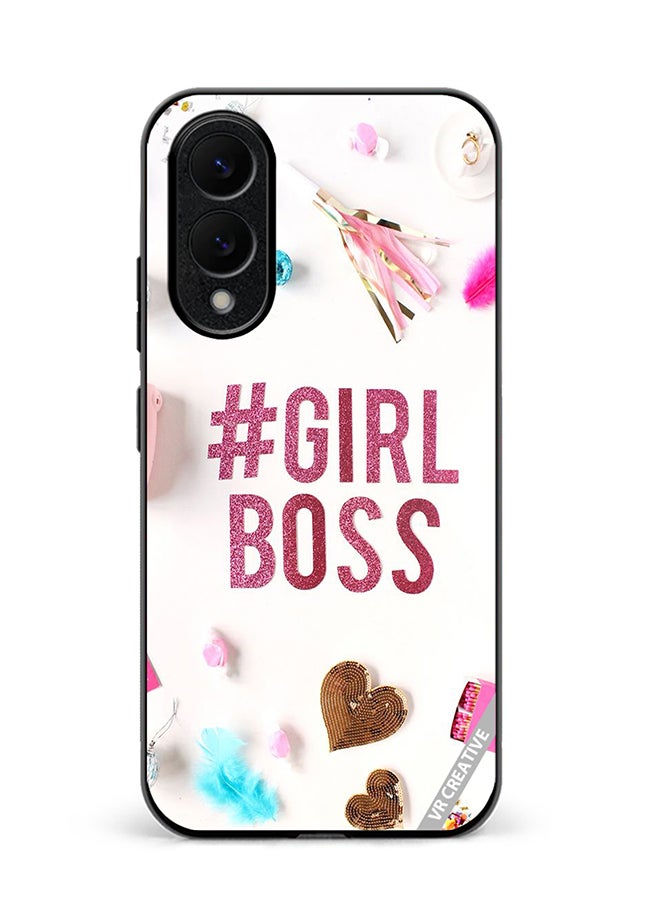 Protective Case Cover For Samsung Galaxy S25 Edge Girls Boss Design Multicolour
