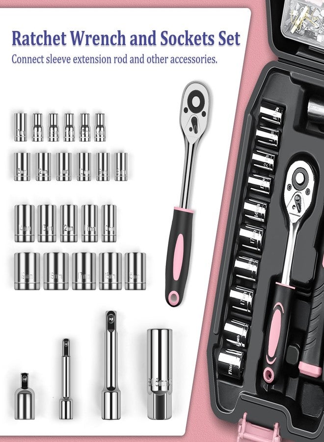 Sundpey Home Tool Kit 281-PCs - General Basic Home Auto Repair Tool Kits - Complete Portable Hand Tool Sets for Women - Tool Box Set with Socket Wrench Set & Screwdriver Sets & Hex Key & Pliers - Image 5