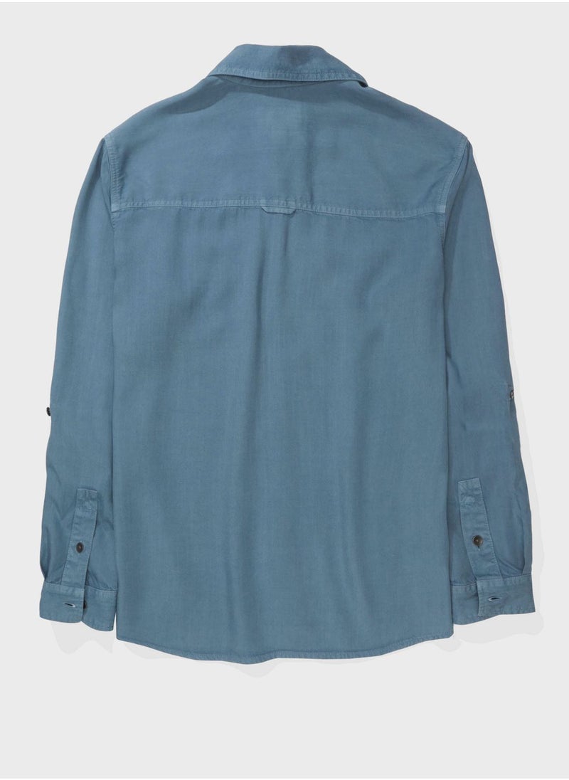 American Eagle - Pocket Detail Button Down Shirt - Image 1