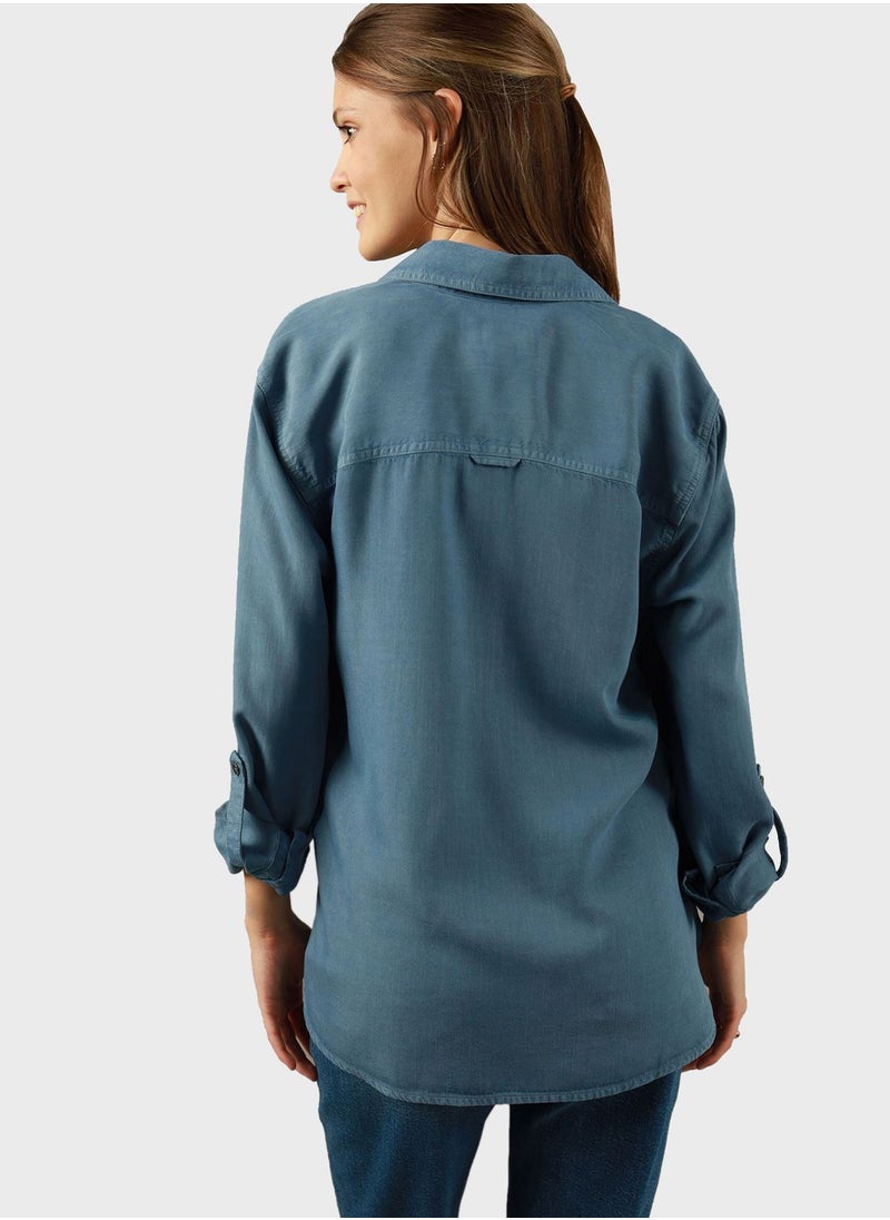 American Eagle - Pocket Detail Button Down Shirt - Image 1