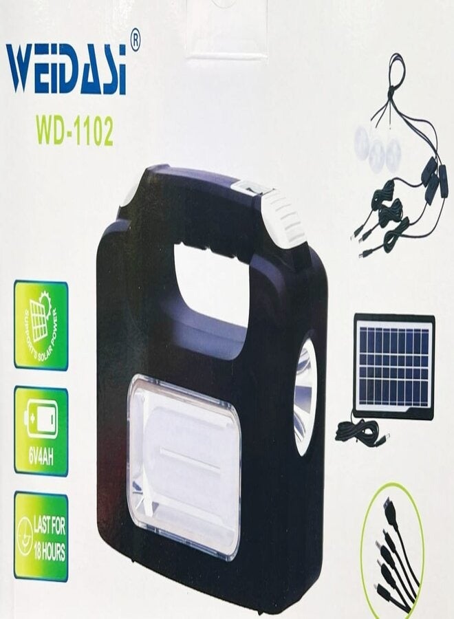 WEIDASI Solar energy system, 3 bulbs WD-1102