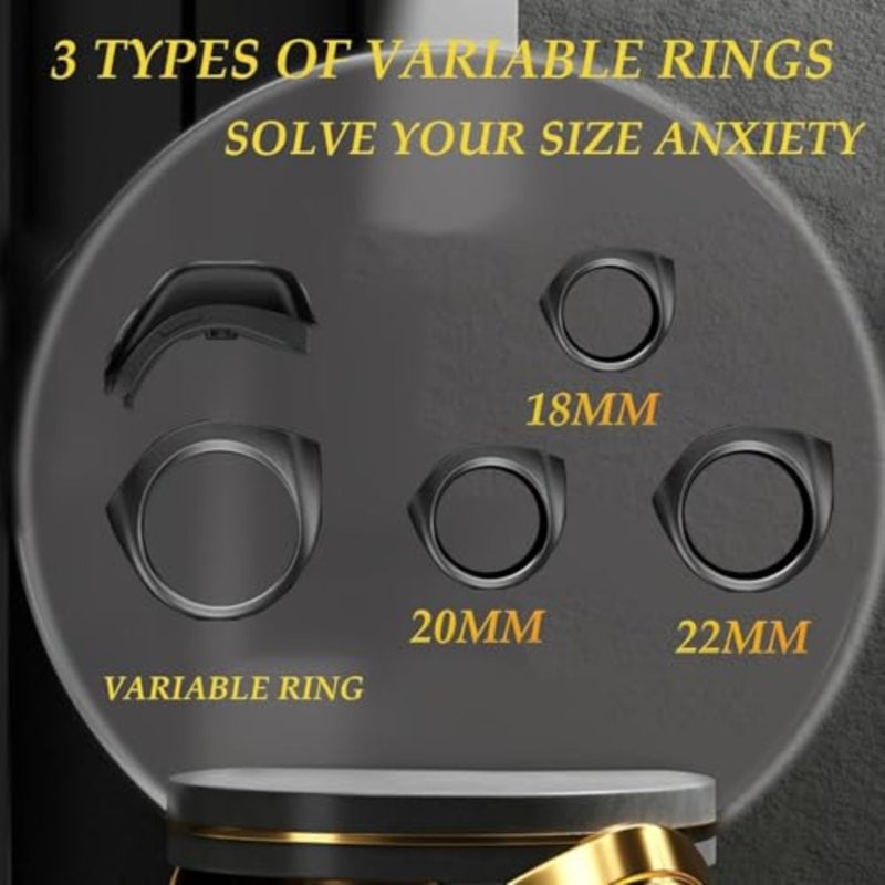 Zikr Ring Juud Tasbih 3-in-1 Flex Lite Smart Tasbih for prayer counting, silicone, black, with 2-5 prayer reminder, 3 tasbih reminder, BT connectivity, fits 18mm/20mm/22mm - Image 4
