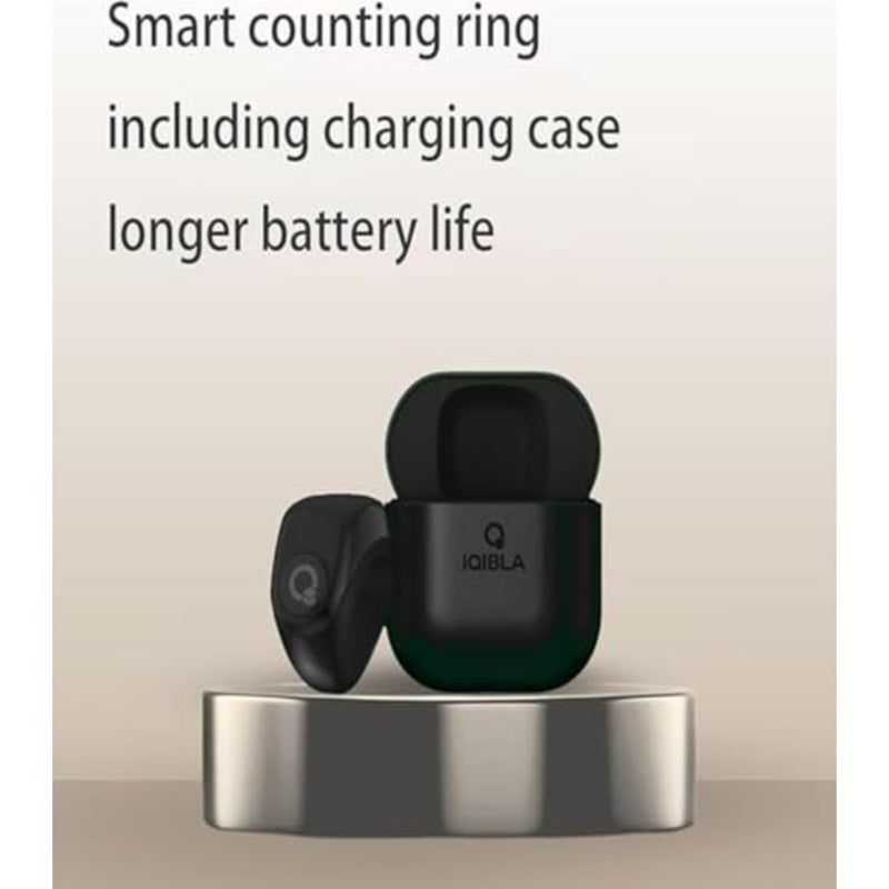 Zikr Ring Juud Tasbih 3-in-1 Flex Lite Smart Tasbih for prayer counting, silicone, black, with 2-5 prayer reminder, 3 tasbih reminder, BT connectivity, fits 18mm/20mm/22mm - Image 3