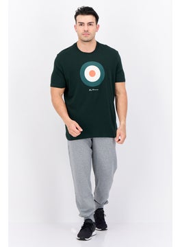 Ben Sherman Men Crew Neck Short Sleeves Brand Logo T-Shirt, Dark Green  - Image 4