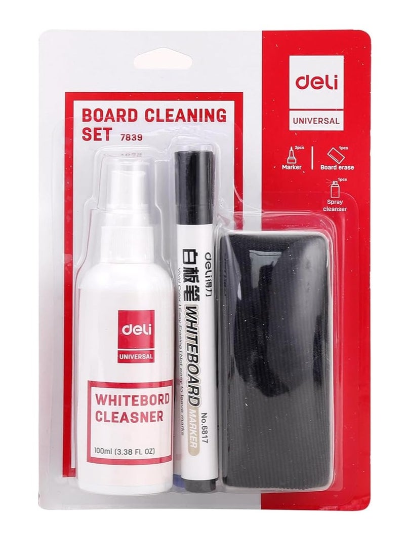 Deli Board Cleaning Set 7839 2 Markers 1 Board Erase 1 Spray Cleanser