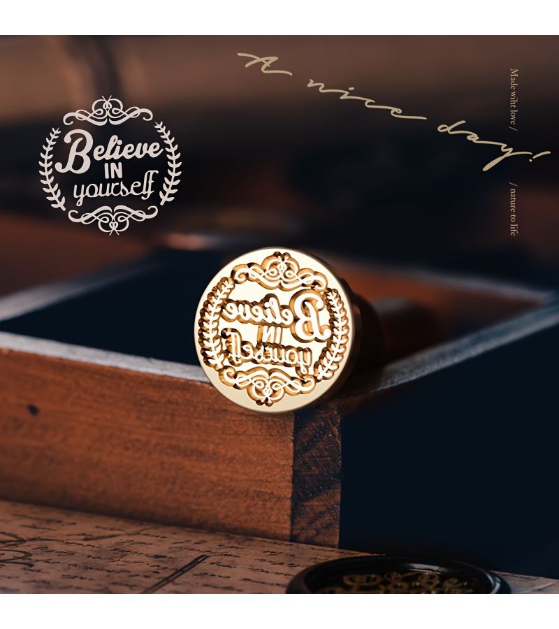 Vintage Wax Seal Stamp Set 1pc English Alphabet 25mm Detachable Brass Head Round Copper Envelope Sealing Stamps YW-09 YW-16 For Wedding Invitations Wine Packaging Greeting Cards Versatile Assorted Designs - Image 5