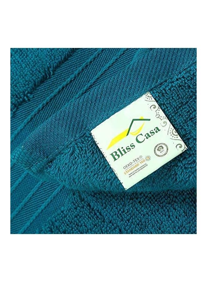 ملاءات حمام Bliss Casa مكونة من قطعتين، 100% قطن ممشط 550 جرام في المتر المربع مناشف عالية الجودة، سريعة الجفاف وعالية الامتصاص، سميكة وناعمة ومناشف حمام الفندق للحمام والمنتجعات الصحية 90x180 سم كحلي 80x190 سم - Image 5