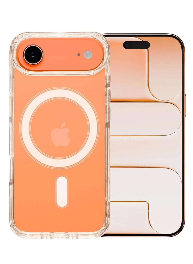 بلو بيك جراب BluePeak لهاتف iPhone 17 Air، شفاف كريستالي بتقنية Magsafe، مصنوع من مادة TPU مقاومة للاصفرار، يوفر حماية من السقوط من ارتفاع 15 قدمًا وفقًا للمعايير العسكرية، غطاء نحيف شفاف مقاوم للصدمات، متوافق مع الشحن اللاسلكي لهاتف iPhone 17 Air