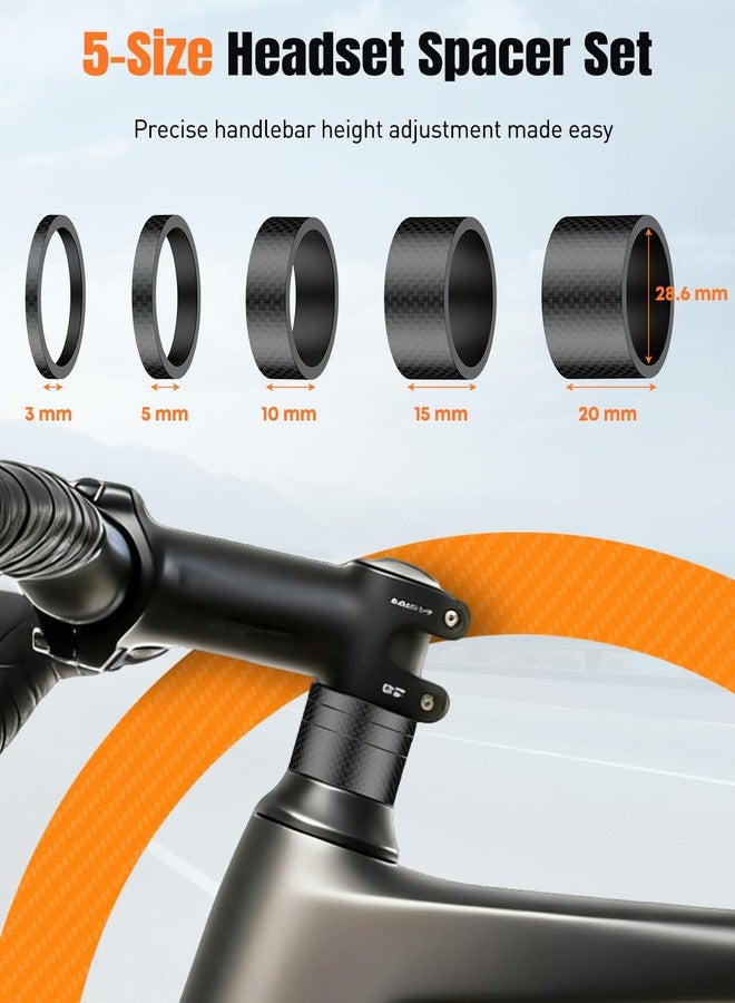 Pawfly Bike Saw Guide for Road Mountain Bike Fork Steerer Seat Post Handlebar, Adjustable Cut Saw Guide with 1-1/8" Carbon Headset Spacers, Carbon Fiber Aluminum Alloy Tube Cutting Tool Cutting Guide - Image 5