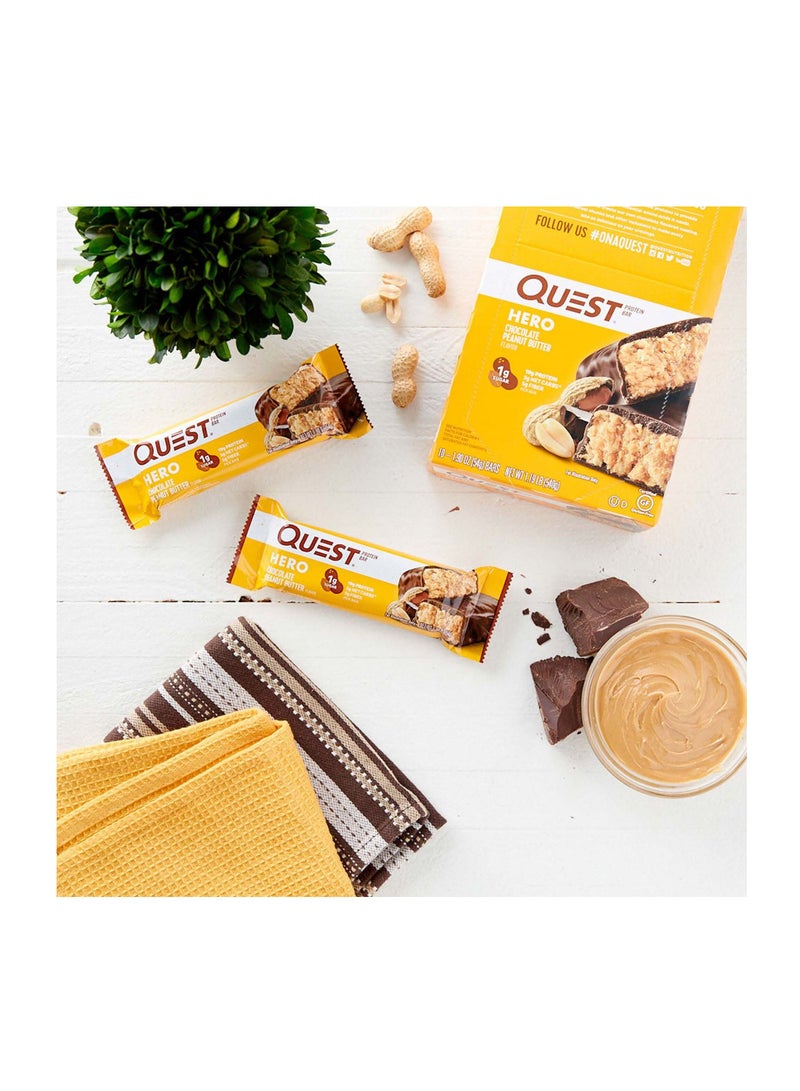 Quest Nutrition Hero Bar 54g Chocolate Peanut Butter pack of 12 - Image 3