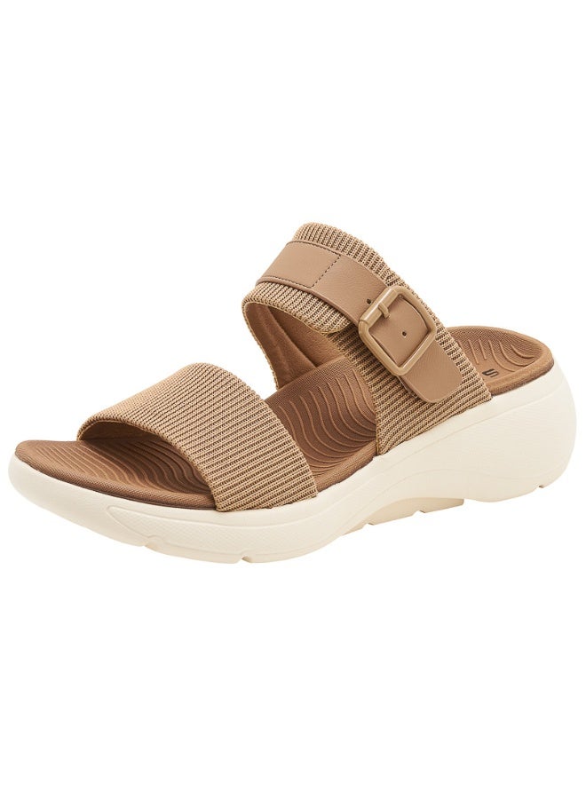NIBEMINENT Casual Sports Slippers Women Thick Sole Comfortable  Flops Women Sandals Solid Color Wedge Soft Lightweight  - Image 1