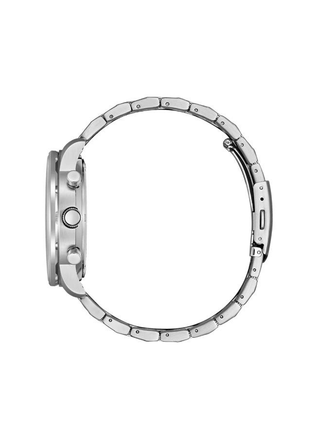 CITIZEN Eco‑Drive Chronograph Watch CA4500‑83M, 44 mm Blue Dial, Stainless Steel Case & Bracelet, 100 m WR - Image 3