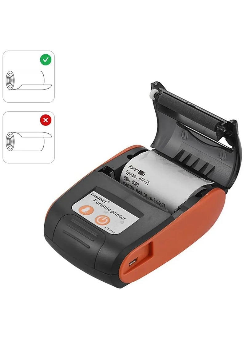GOOJPRT - Thermal Printer 58mm Handheld Portable Meituan Handheld Bluetooth Takeaway Receipt Printer - Image 1