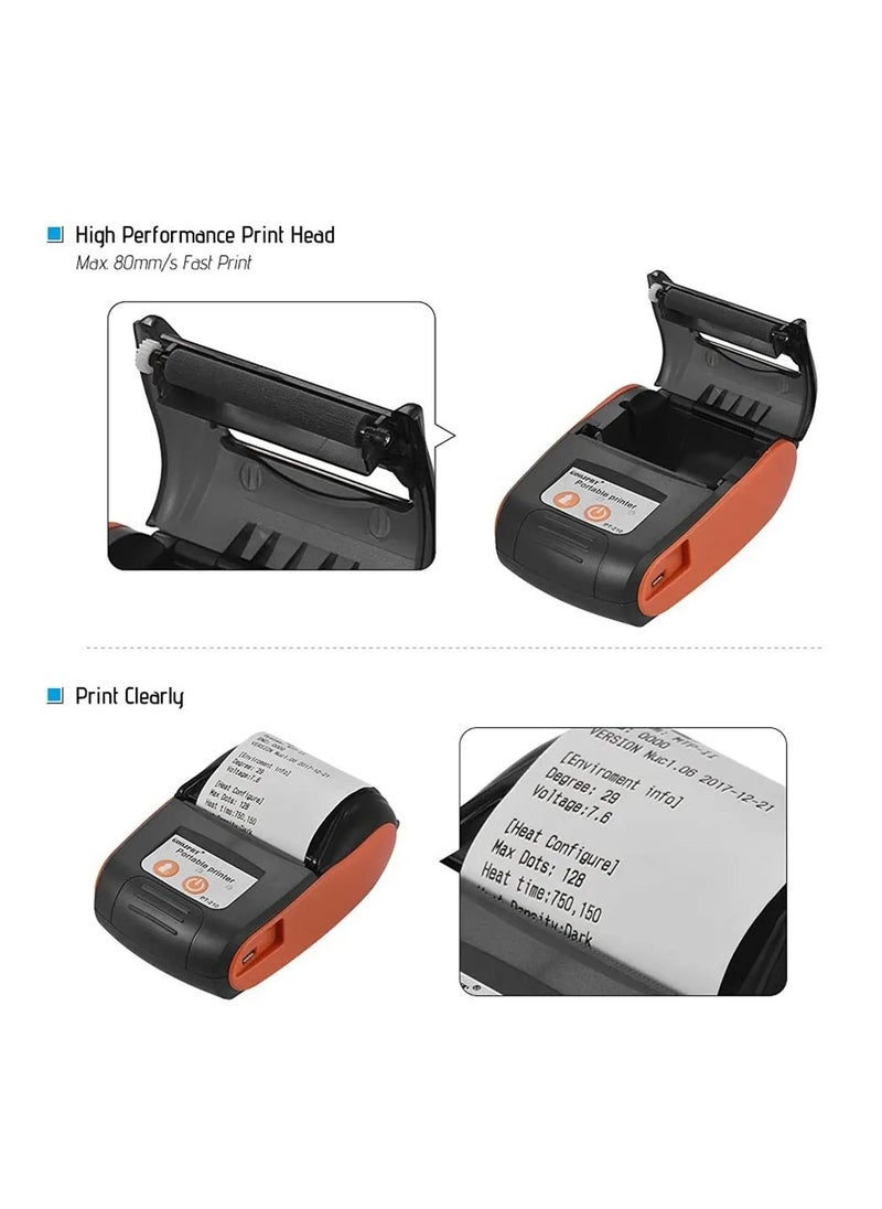 GOOJPRT - Thermal Printer 58mm Handheld Portable Meituan Handheld Bluetooth Takeaway Receipt Printer - Image 1