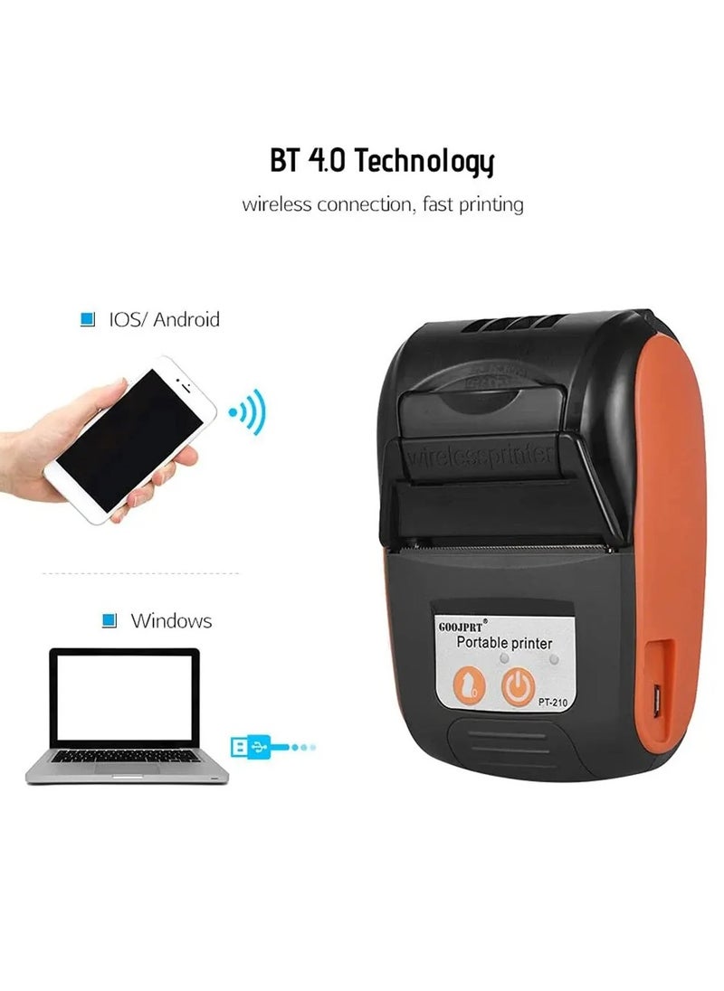 GOOJPRT - Thermal Printer 58mm Handheld Portable Meituan Handheld Bluetooth Takeaway Receipt Printer - Image 1