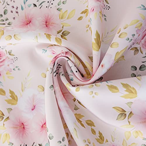 Joyfol Day Flower Tablecloth, Pink Floral Table Cloth for Round Tables,Waterproof Resistant Rose Table Cover for Valentines,Parties,Wedding Use Spring/Summer (60 Inch Round) - Image 5