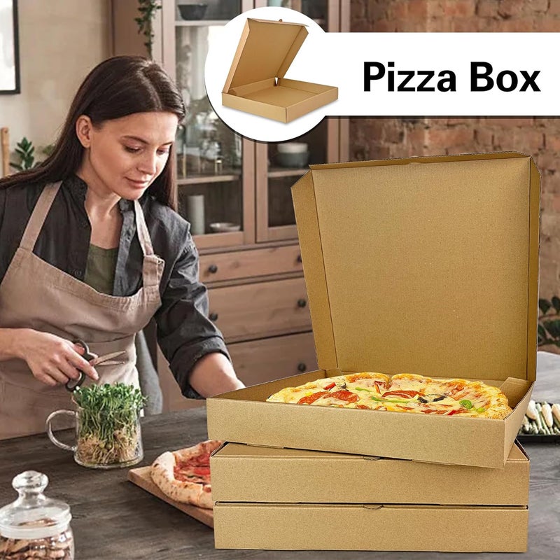 KEEPARTY 8 PCS 14x14x2 Inch Pizza Boxes Corrugated Box For Homemade Pizzas - Image 3