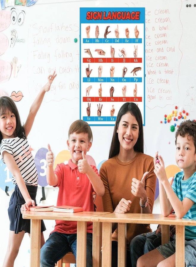 Feifeiya ملصق لغة الإشارة الأمريكية (ASL) من فيفيا، ملصق الأبجدية، مقاس 16.5 × 22 بوصة، ملصق أساسيات الإشارات والأبجدية للفصول الدراسية، وديكور الجدران، والتعليم المنزلي - Image 4