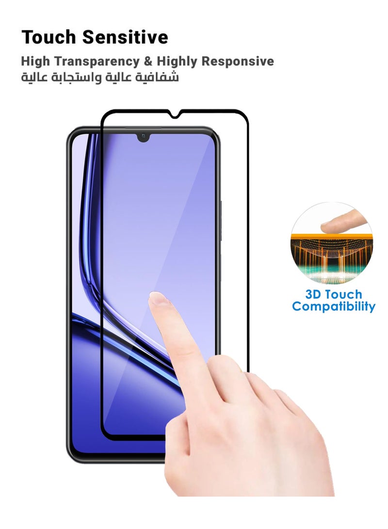 Realme Note 50 Screen Protector - Premium Full Screen Tempered Glass For Realme Note 50, High Transparency, Delicate Touch, Anti-Explosion, Smooth Arc Edges, Easy Installation - Image 3
