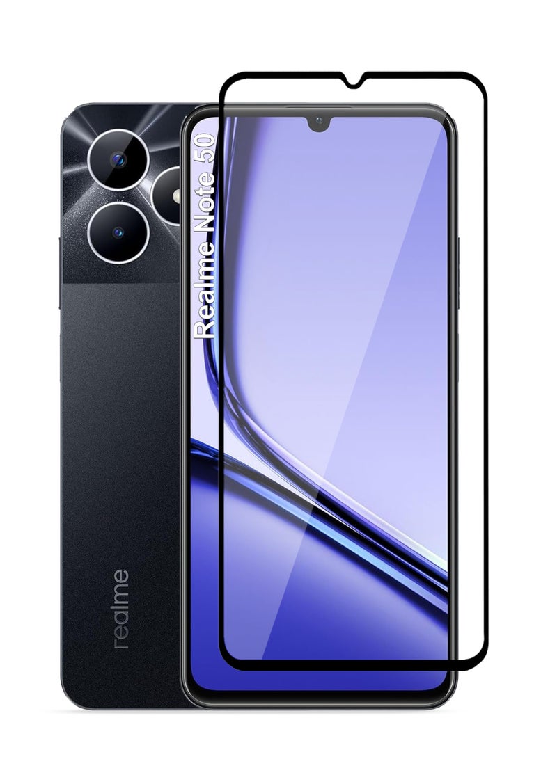 Realme Note 50 Screen Protector - Premium Full Screen Tempered Glass For Realme Note 50, High Transparency, Delicate Touch, Anti-Explosion, Smooth Arc Edges, Easy Installation - Image 1