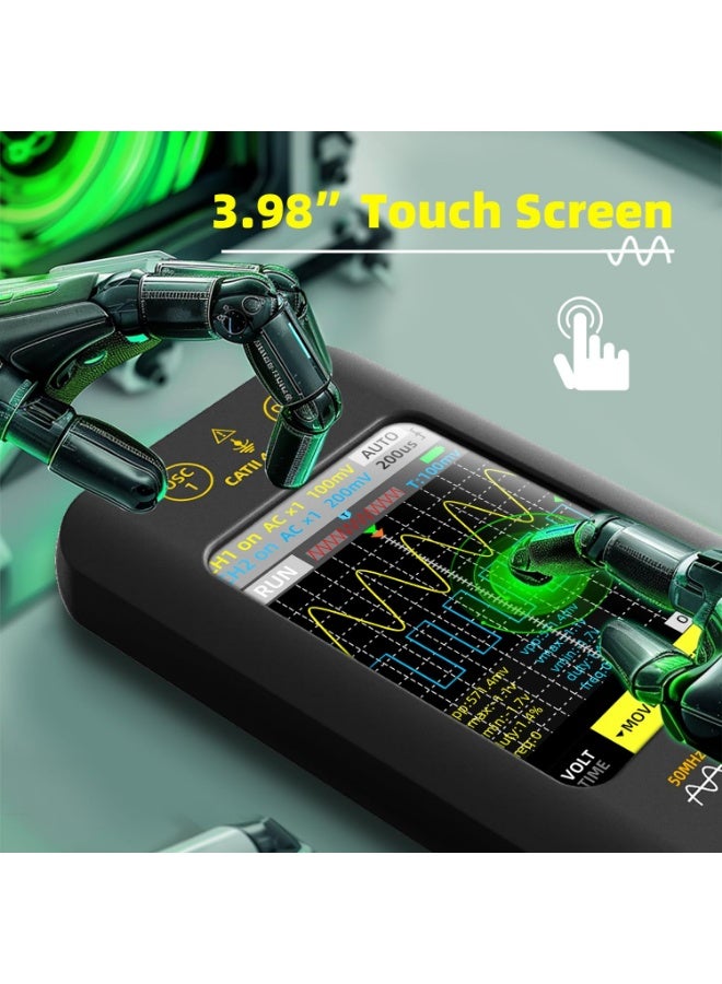 BSIDE Handheld Digital Oscilloscope 2 Channels 50MHz Bandwidth Scope Tester, 3.98" Full-Viewing Touch Screen with 250MSa/s Sampling Rate DDS Generator for Automotive Lab Car Power Electronic Education - Image 3