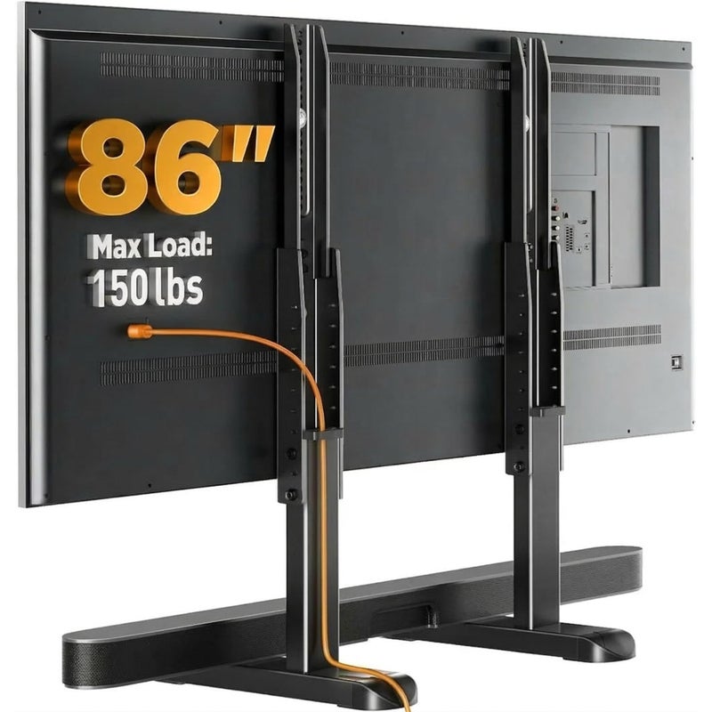 Perlegear Universal TV Stand Legs for Most 37â€“86 Inch TVs up to 150 lbs, Height Adjustable TV Legs Replacement Suitable for Soundbar, Table Top Stand Base Max VESA 800 x 500mm, PGTVS20 - Image 1