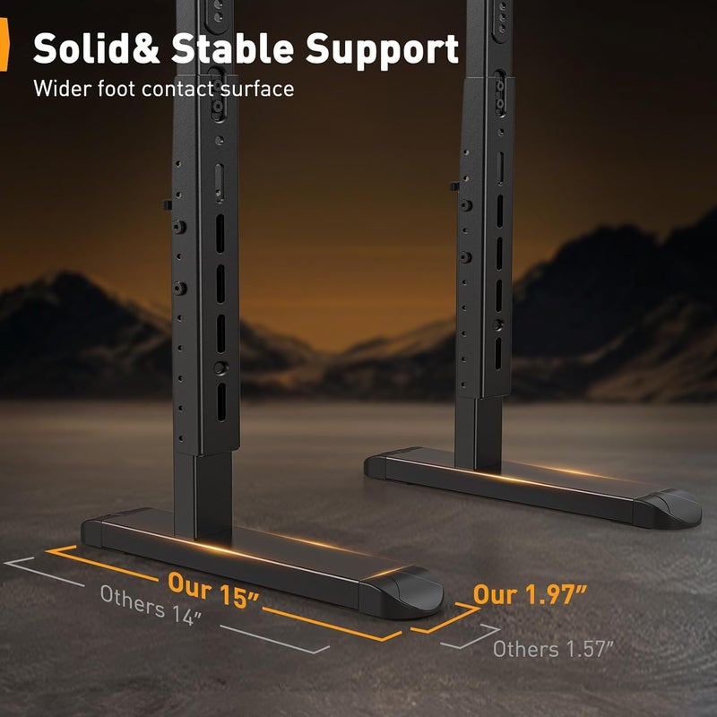 Perlegear Universal TV Stand Legs for Most 37â€“86 Inch TVs up to 150 lbs, Height Adjustable TV Legs Replacement Suitable for Soundbar, Table Top Stand Base Max VESA 800 x 500mm, PGTVS20 - Image 4