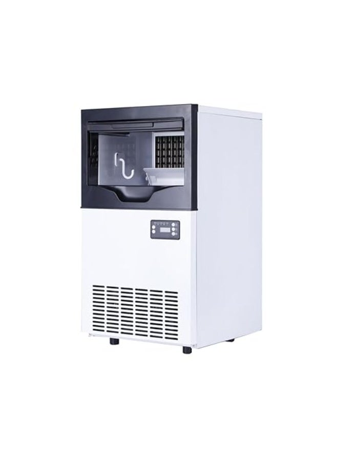 Cool Baby Integrated Ice Maker Machine, 35KGS/24H Stainless Steel Under Counter ice Machine with 10KGS Ice Storage Capacity, Freestanding Ice Maker - Image 1