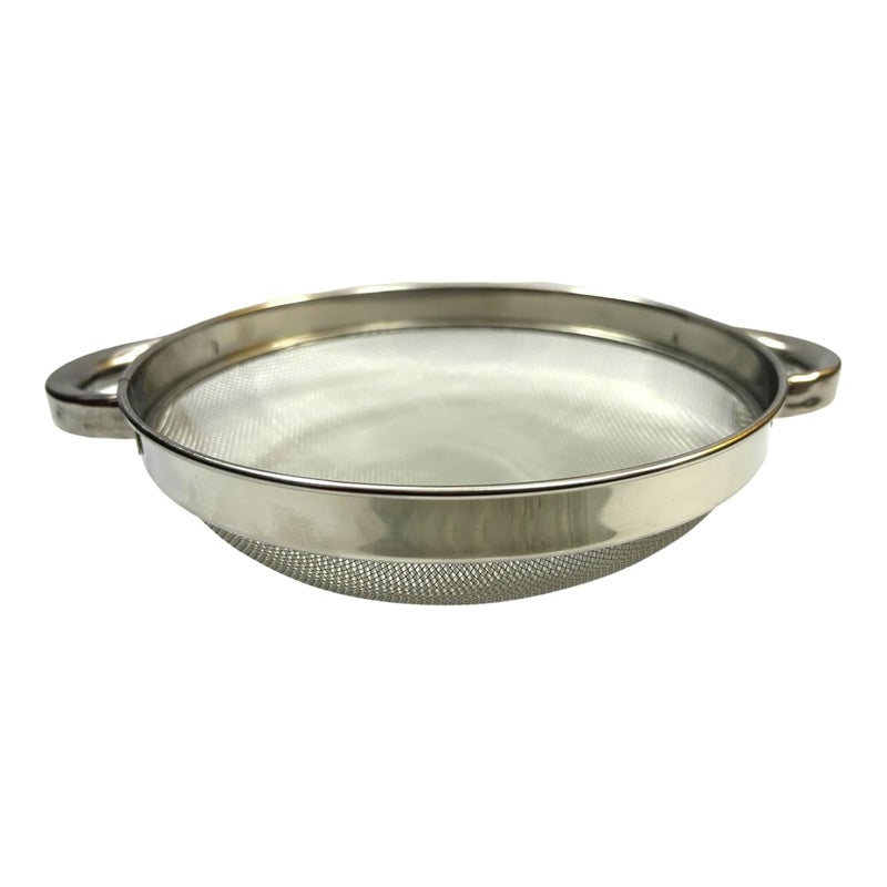 faas Stainless Steel Multi Purpose Puran JaliColander Strainer Drainer with Handle Use for Rice Fruits Vegetable Noodles Beans Grain suice Soup Filter Basket for KitchenSilver Pack of 1 8NO - Image 1