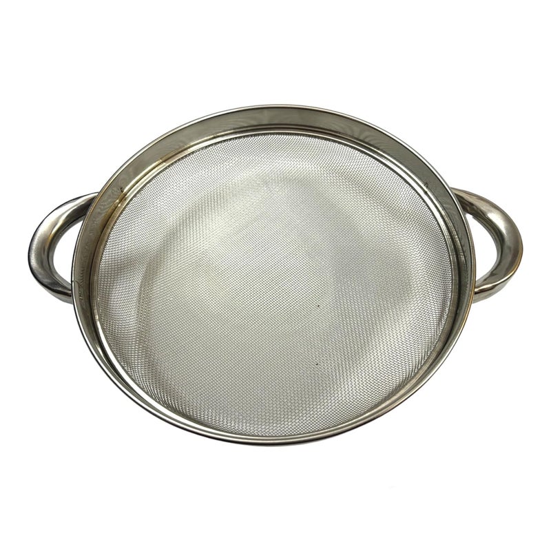 faas Stainless Steel Multi Purpose Puran JaliColander Strainer Drainer with Handle Use for Rice Fruits Vegetable Noodles Beans Grain suice Soup Filter Basket for KitchenSilver Pack of 1 8NO - Image 2