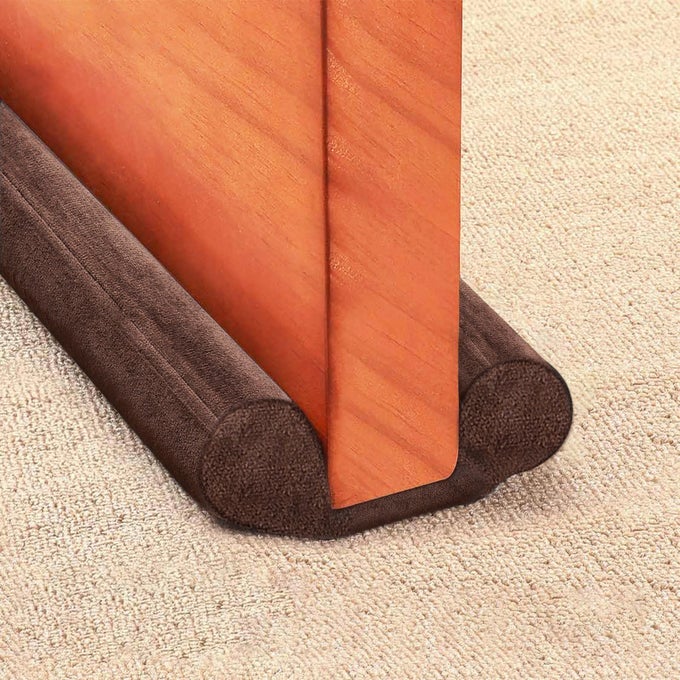 UNDER DOOR DRAFT STOPPER WEATHER STRIPPING GAP FILLER SEAL ADJUSTABLE 3036 BLOCKS NOISE COLD AIR LIGHT COFFEE