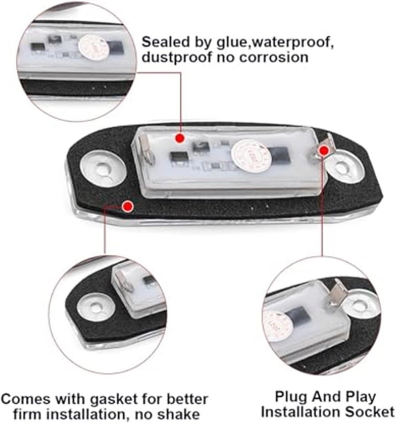 Wivplex 2PCS Xenon White License Plate Lights for Volvo - Image 5