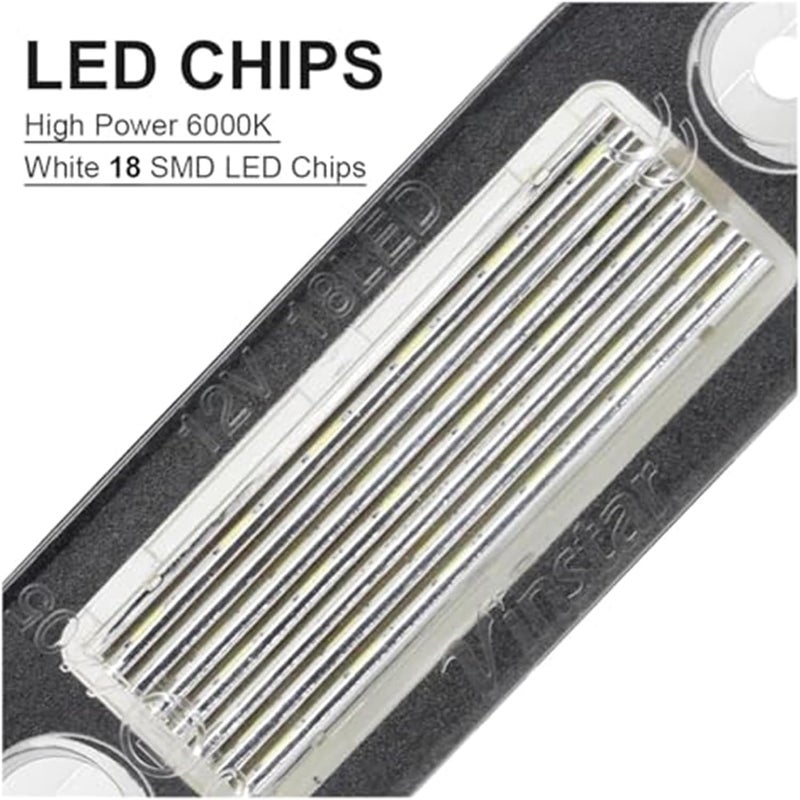 Wivplex 2PCS Xenon White License Plate Lights for Volvo - Image 3