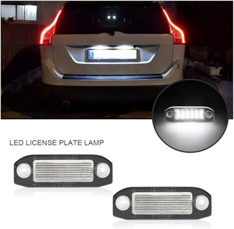 Wivplex 2PCS Xenon White License Plate Lights for Volvo - Image 2