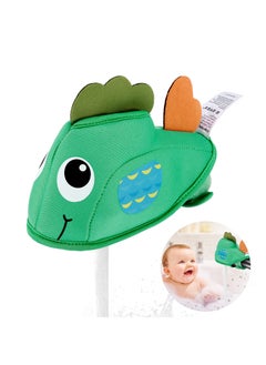 Excefore Cap the Tap Bath Spout Cover, Bath Spout Cover for Bathtub, Baby Shower Protector Cover from Bumping Head During Bathing Time, Whale Design Making for Enjoyable Safe Bath, Green  - Image 1