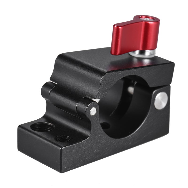 Rod Clamp: 25mm Aluminum Alloy CNC Precision Machined - Black Anodized Durable Gimbal Accessory for DJI Ronin-M/MX, MOZA Lite 2, Freefly MoVI Handheld Gimbal & Accessory Mounting - Image 1