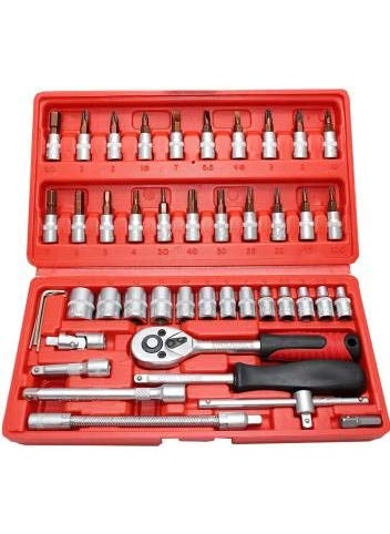 TRENDBIT TRENDBIT 46 in 1 Pcs Tool Kit Screwdriver and Socket Set Multi Purpose Combination Tool Case Precision Socket Set  - Image 1