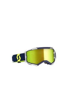 Scott Fury Motocross Goggles Blue/Grey/Yellow Chrome Works  - Image 1