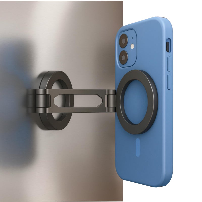Maxby Refrigerator Phone Holder | Strong Magnetic Mount with Adjustable Arm and 360Â° Rotation | Hands-Free Kitchen Use | for Phones and Tablets | for Fridge and Other Metal Surfaces - Image 1