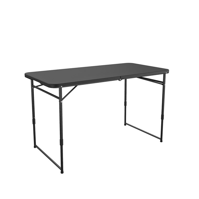 COSCO 4 ft FoldinHalf Adjustable Height IndoorOutdoor Utility Table Black