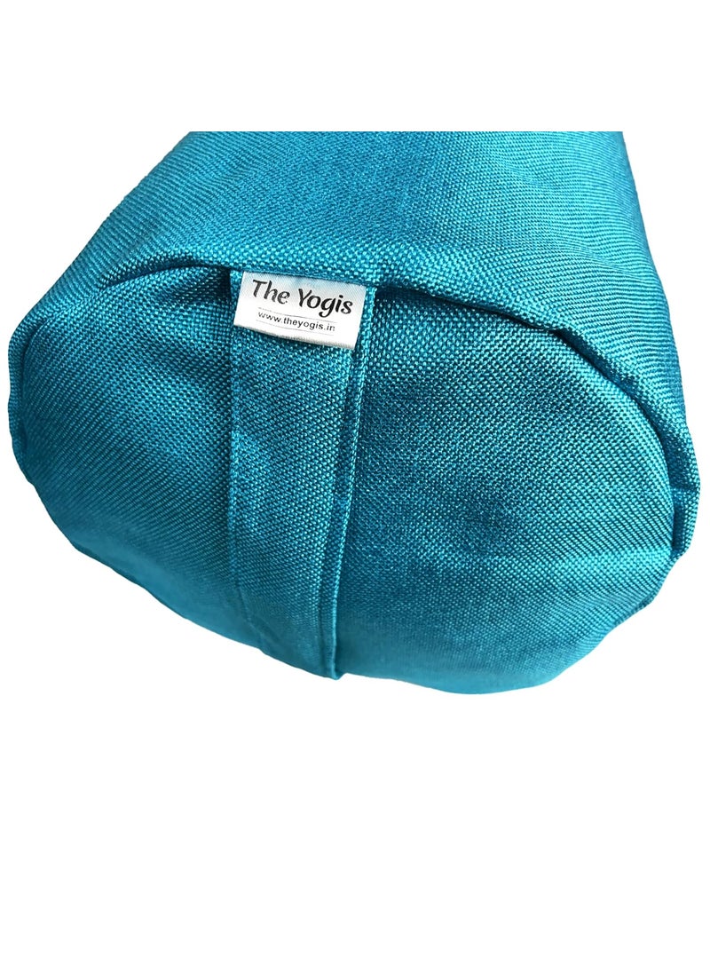 The Yogis The Yogis Yoga Bolster Filled with Cotton Removable Cotton Cover Reduced Stress on Spine Neck Pain Relief  - Image 5