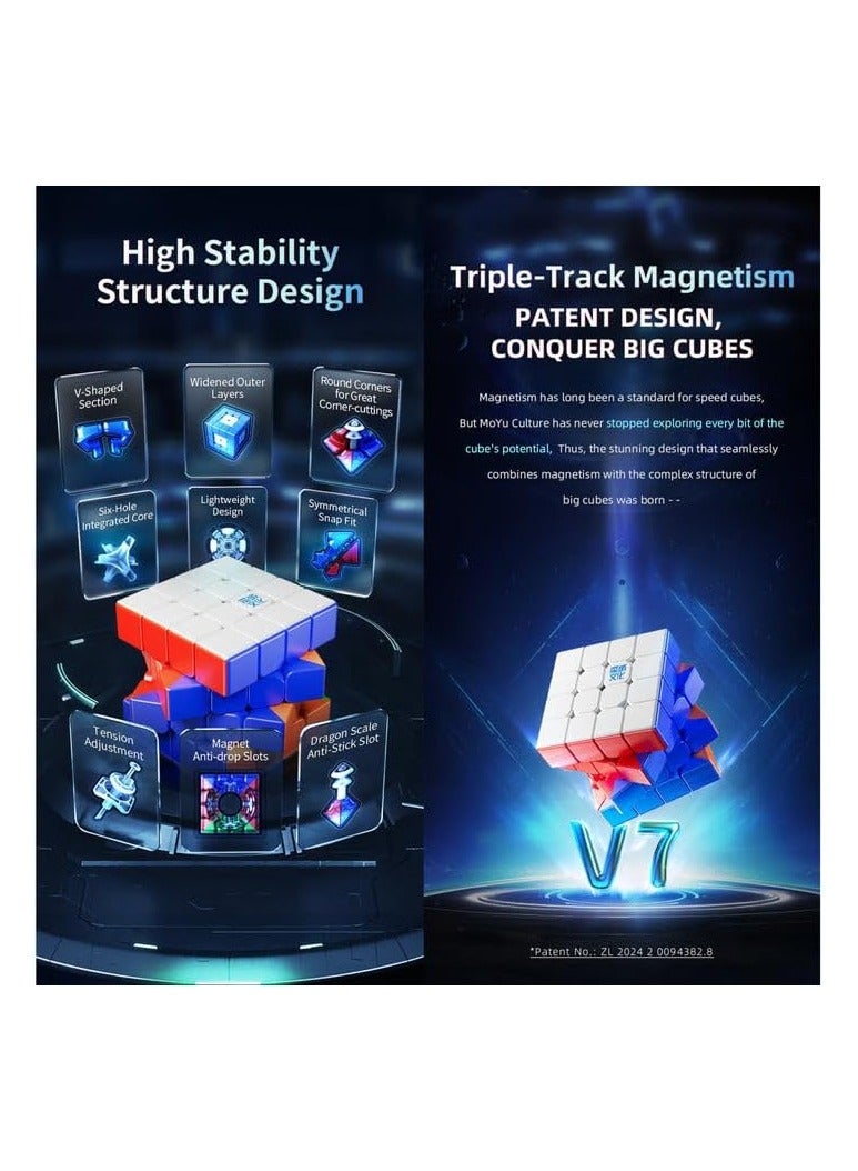 MoYu AoSu V7 4x4 Triple-Track Magnetic UV Version - Image 4