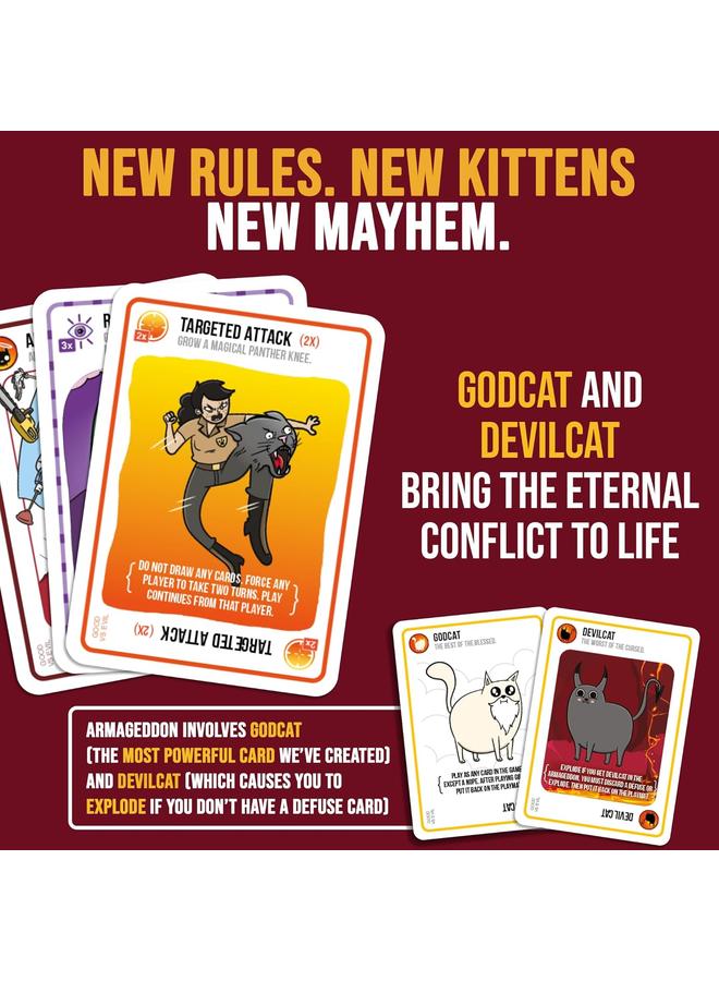 Bluejw Exploding Kittens Good vs. Evil 2 To 5 Players Ages 7+Inspired By Netflix Show High Stakes Family Card Game Party Game Family Game Night Animated Netflix Show - Image 3