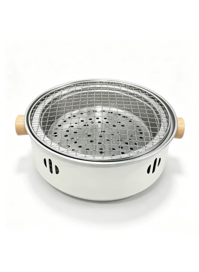 Korean round charcoal grill with foldable legs, 28 cm - Image 3
