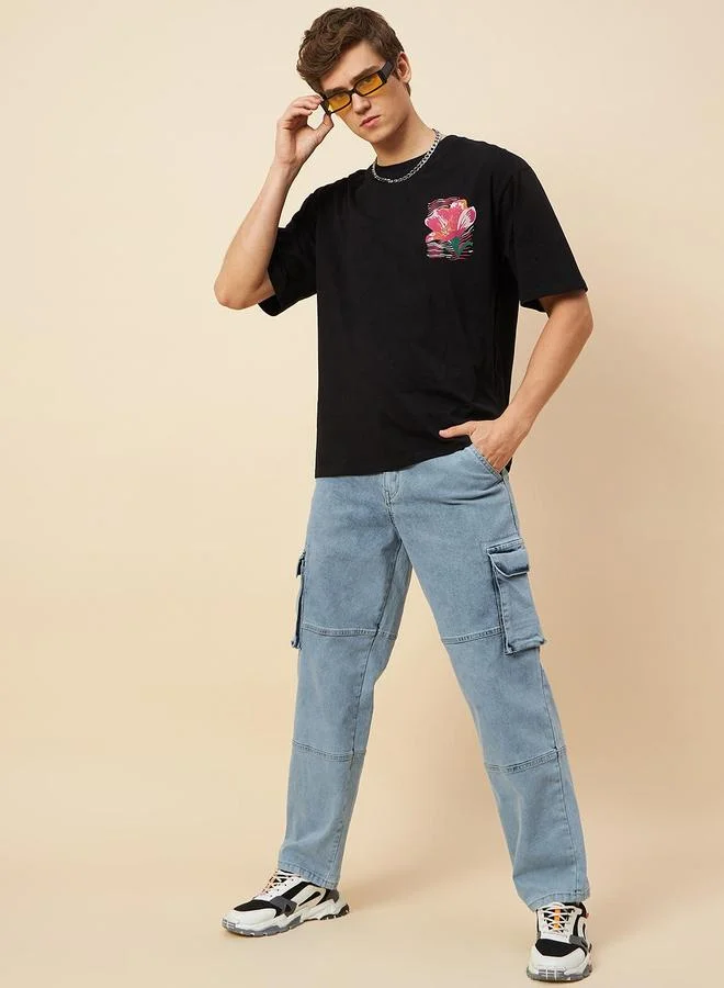 HIGH STAR High Star High Rise Relaxed Fit Faded Cargo Jeans