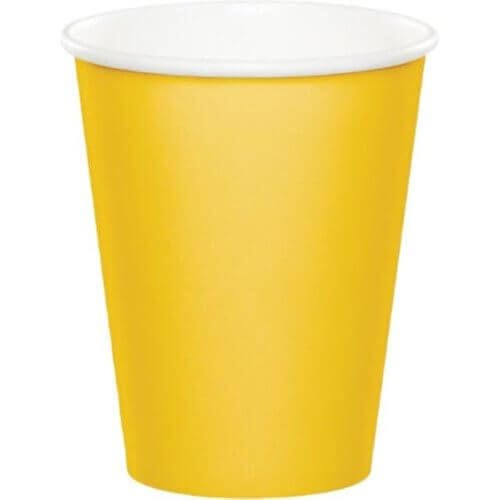 CREATIVE CONVERTING Disposable Paper Cups | Sunshine Yellow | 8 Pcs. - Image 3