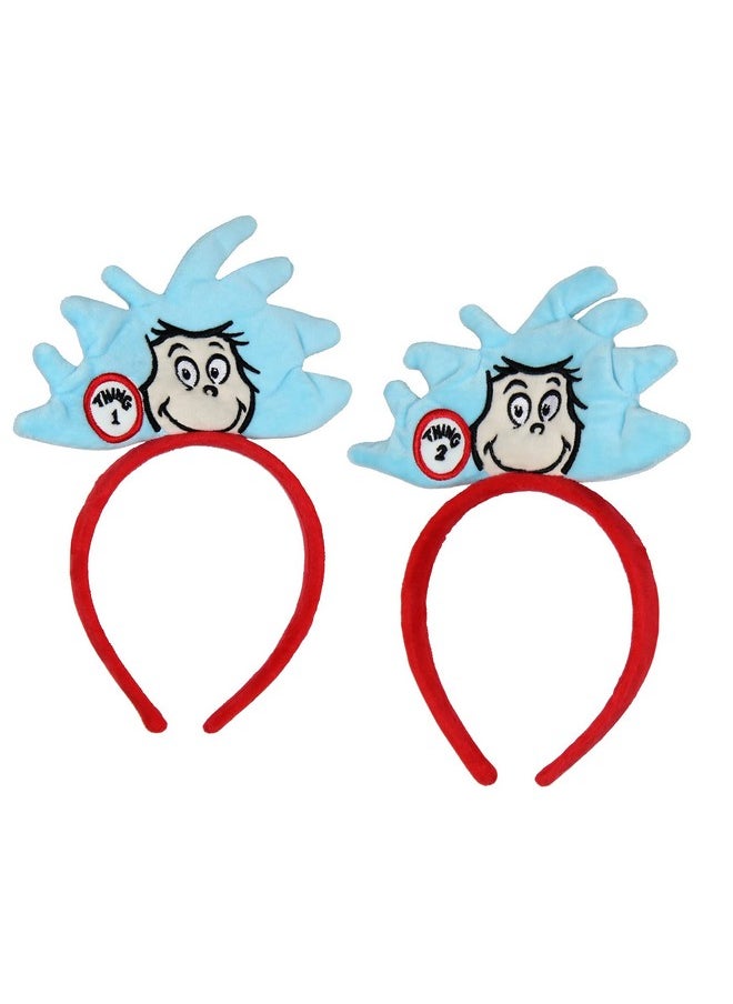 Bioworld - Dr. Seuss Cat In The Hat Thing 1 And Thing 2 3D Design Headbands 2 Pack For Women And Girls - Image 1