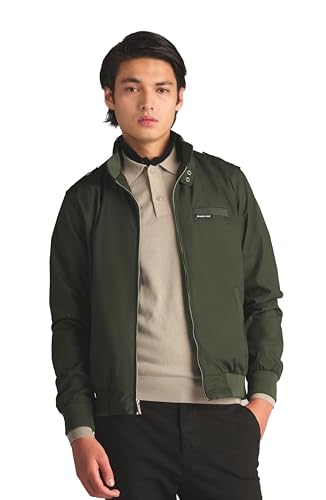 Members Only Men's Classic Iconic Racer, Slim Fit Jacket (Dark Green, Small) - Image 1