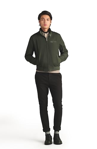 Members Only Men's Classic Iconic Racer, Slim Fit Jacket (Dark Green, Small) - Image 2